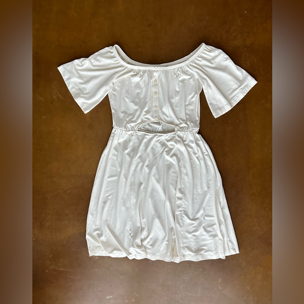 ASOS Cream Cut-Out Mini Dress - Size 6